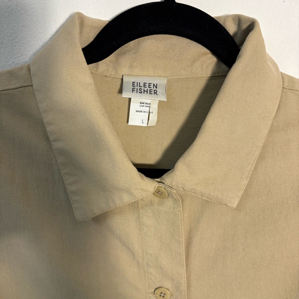 Vintage Eileen Fisher Womens Sleeveless Button-Up Vest Tencel Blend Large - Picture 7 of 11
